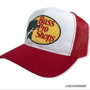 Bass Pro Shops Embroidered RED Trucker Hat!